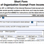IRS Form 990-EZ - Short Form Return of Organization Exempt from Income Tax