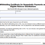 IRS Form W-4R - Withholding Certificate for Nonperiodic Payments and Eligible Rollover Distributions