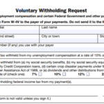 IRS Form W-4V - Voluntary Withholding Request