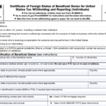 IRS Form W-8BEN - Certificate of Foreign Status of Beneficial Owner for United States Tax Withholding and Reporting (Individuals)