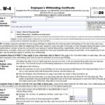 W4 Form 2026 Printable